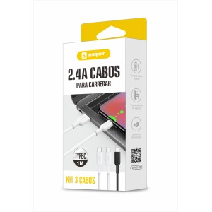 (SS-A3-C) - Cabo Usb Tipo C - [Caixa com 300 peças]
